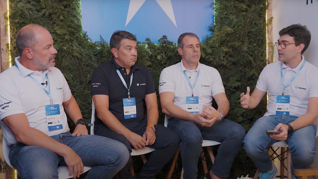Maersk leaders Roberto Fernaine, Domingos Neto, and Gustavo Bilia