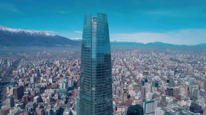 Beautiful tall glass building