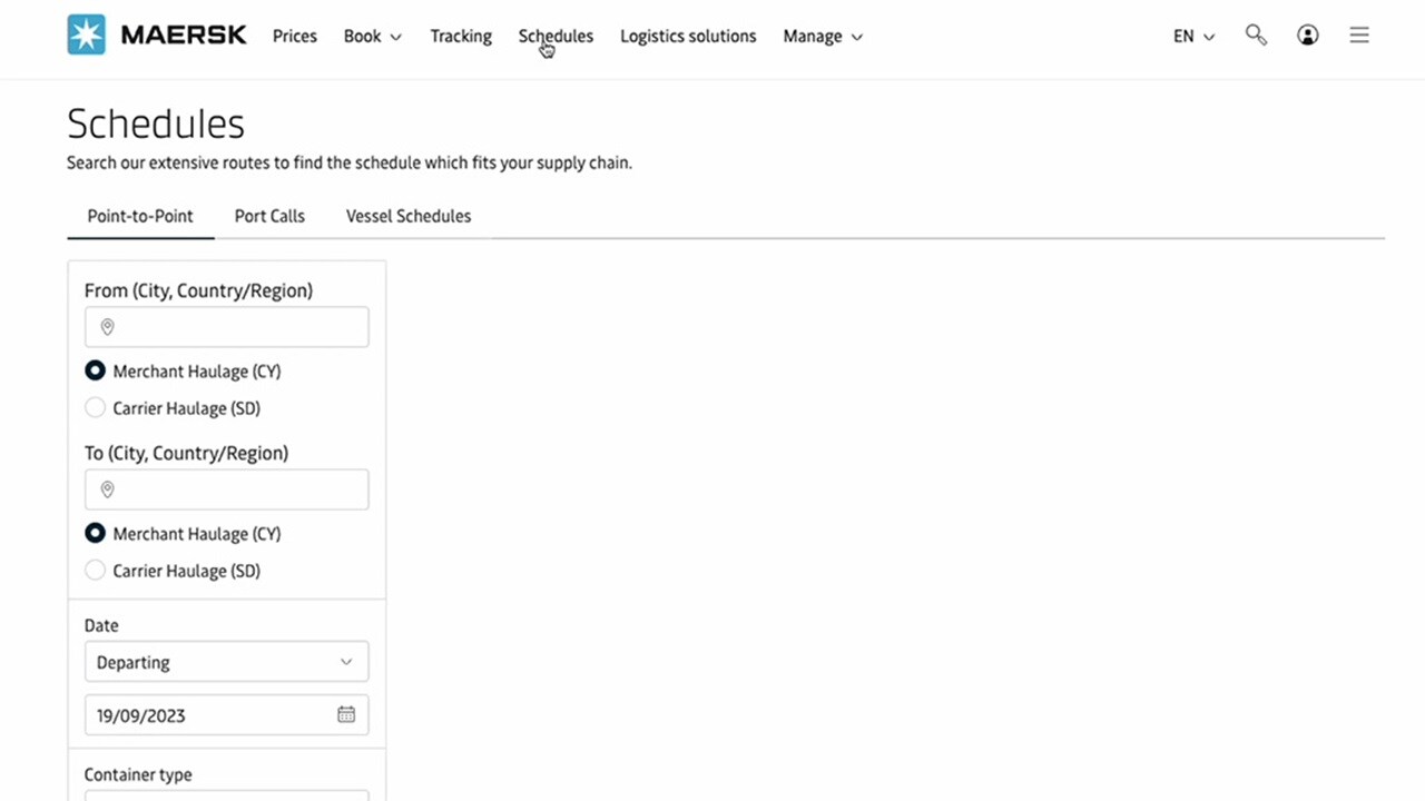 Book your cargo with ease whether it’s your first or tenth time Maersk