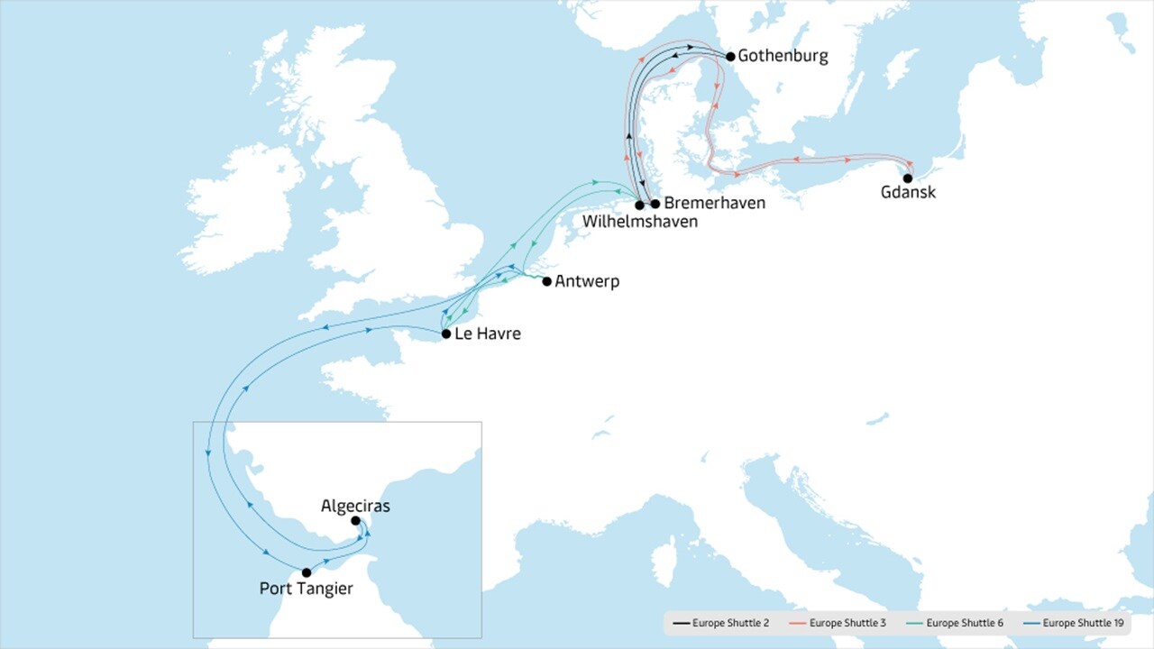 Europe shuttle clusters 1