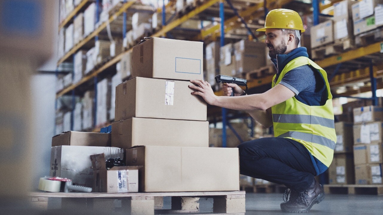 Male working in a warehouse