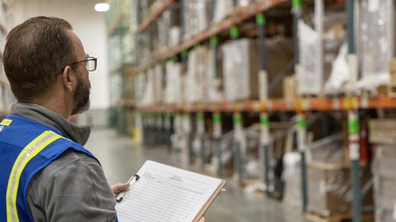 Man working in warehouse