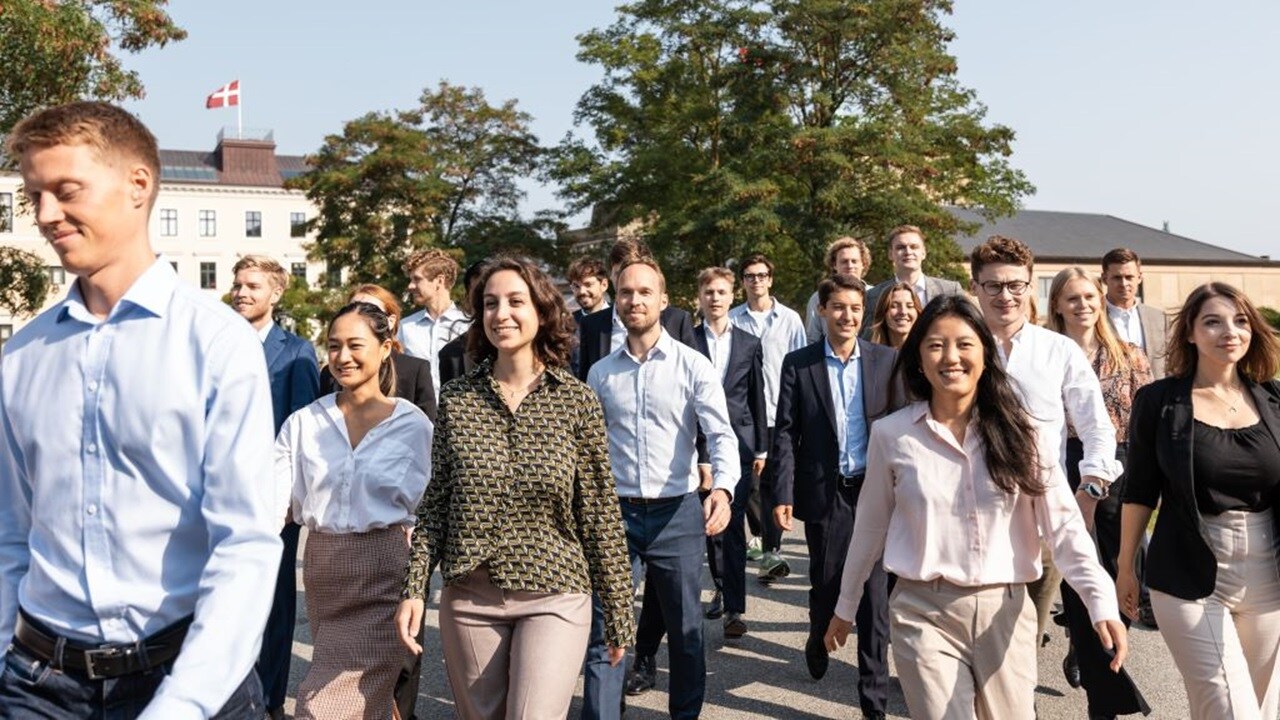 Group of employees walking
