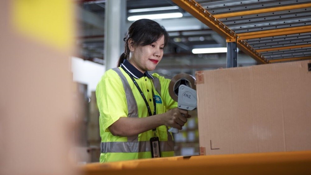 Women working in warehouse