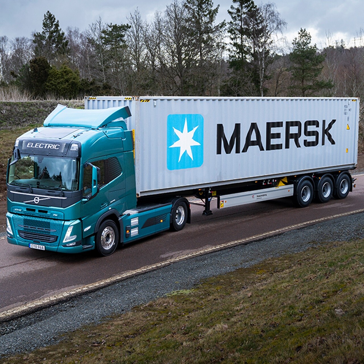 Maersk truck on road