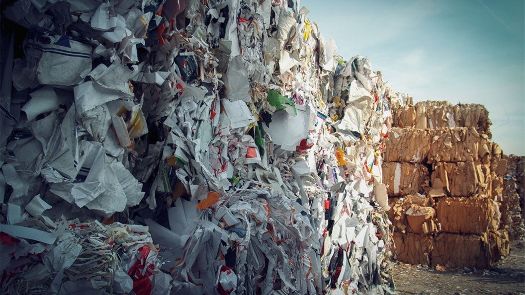Paper waste waiting to be used