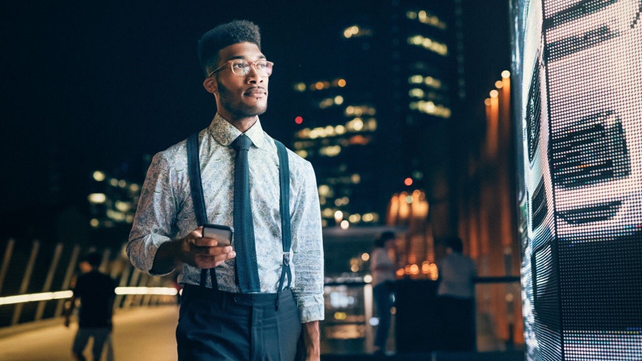 Young professional man with cell phone