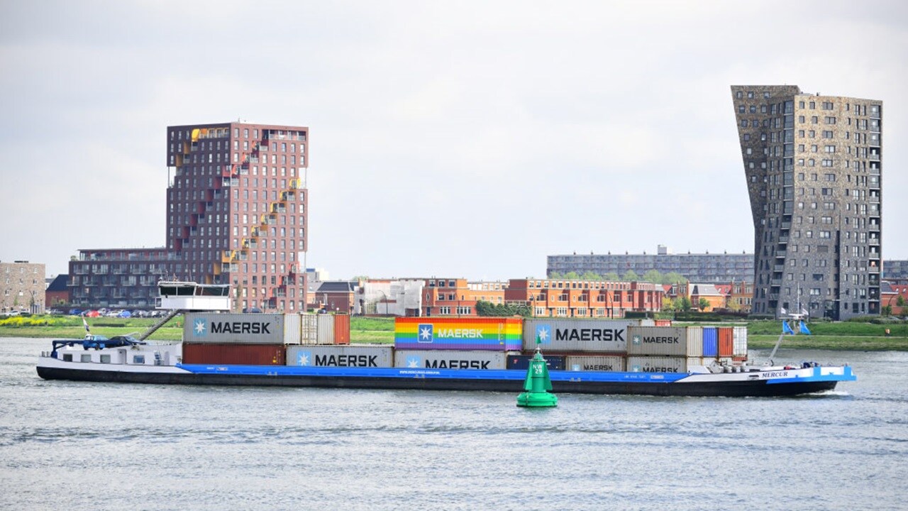 Maersk ship with containers