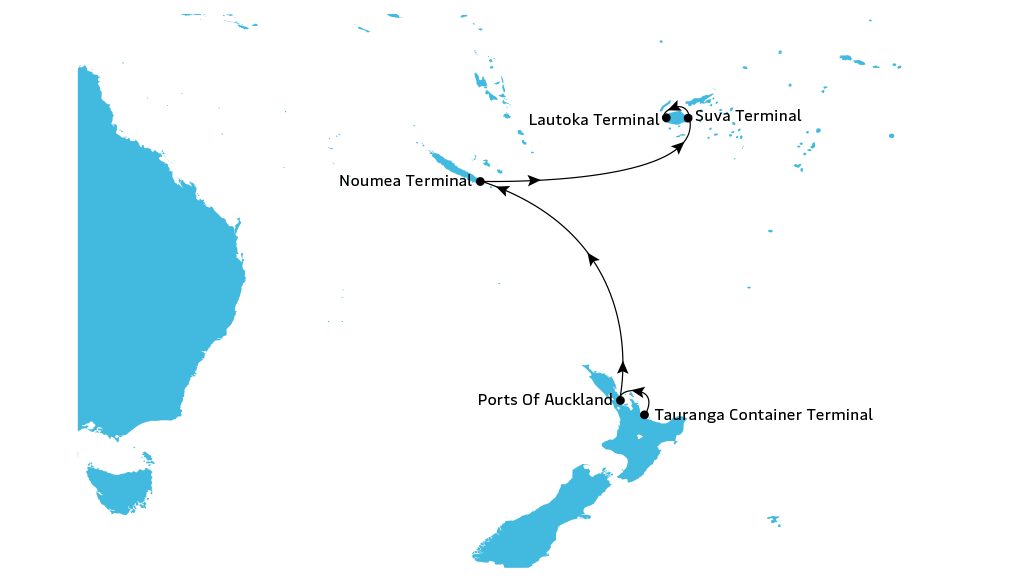 Fiji Express map