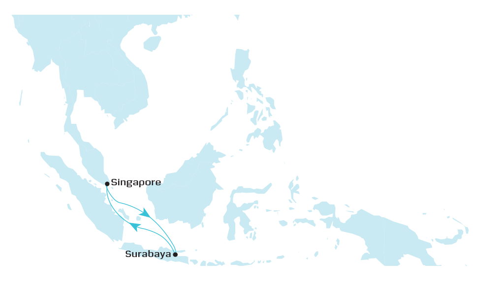 Indonesia Feeder 7 - (INA7) map