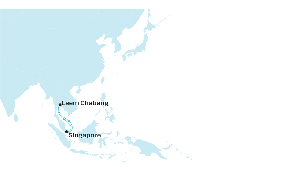 Thailand Feeder 1 - (THA1) map