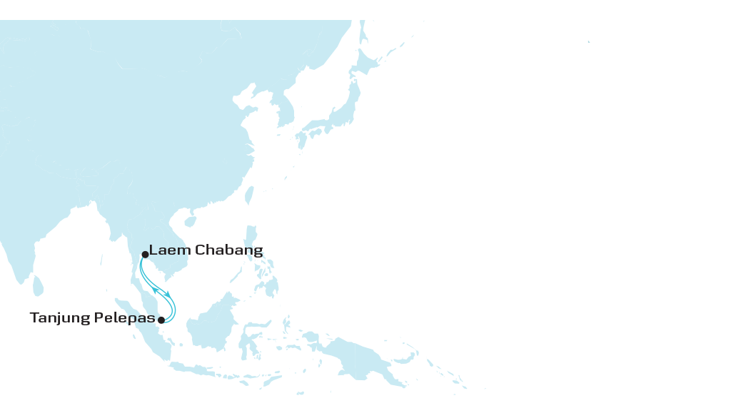 Thailand Feeder 2 - (THA2) map