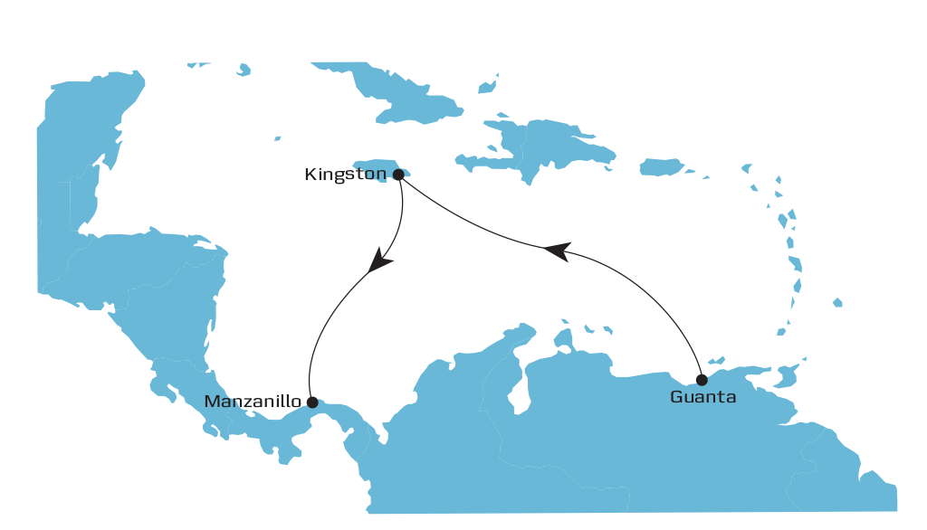 Guanta Feeder Westbound map