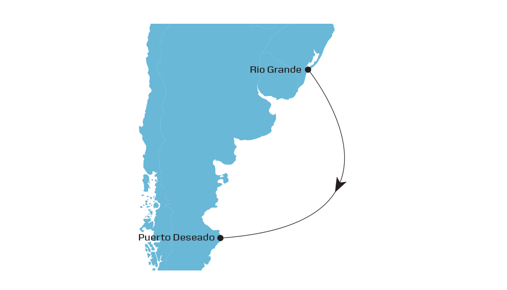 Patagonia Feeder Westbound map