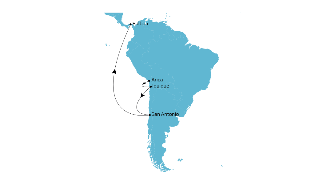 U5A Atacama Northbound map