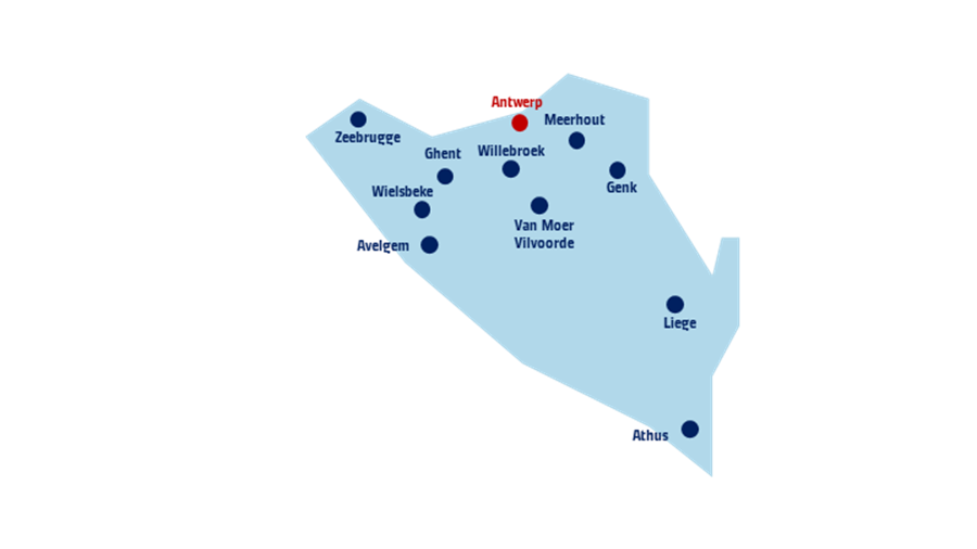Key inland locations