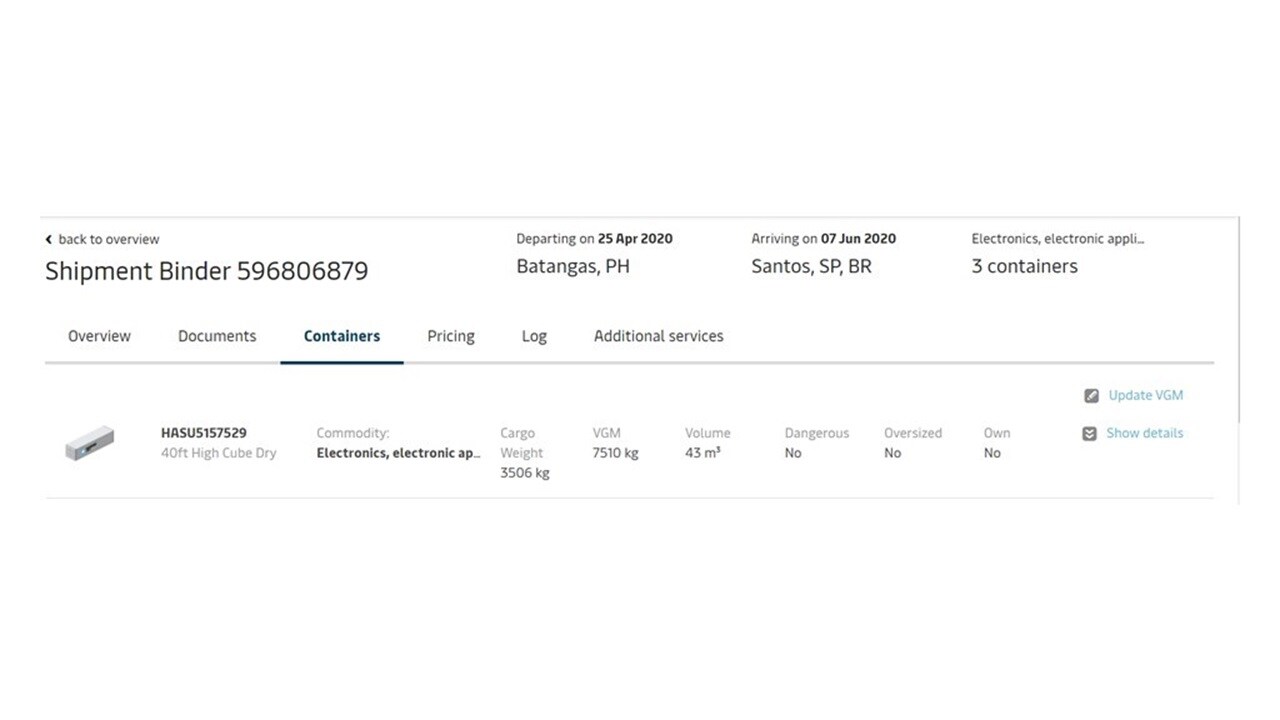 SOLAS VGM Requirement Philippines Step2