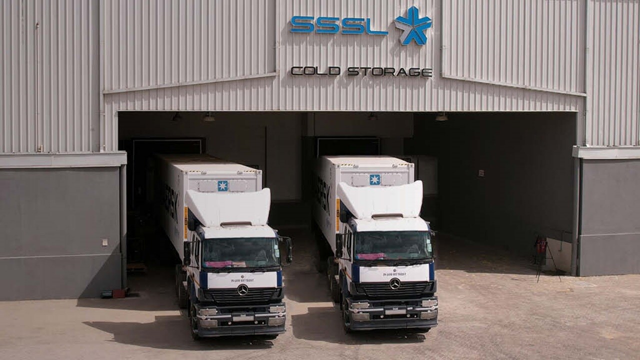 Trucks moving flowers from Kenya 