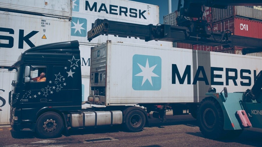 Truck with Maersk logo