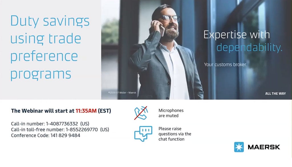 Duty savings using trade preference programs