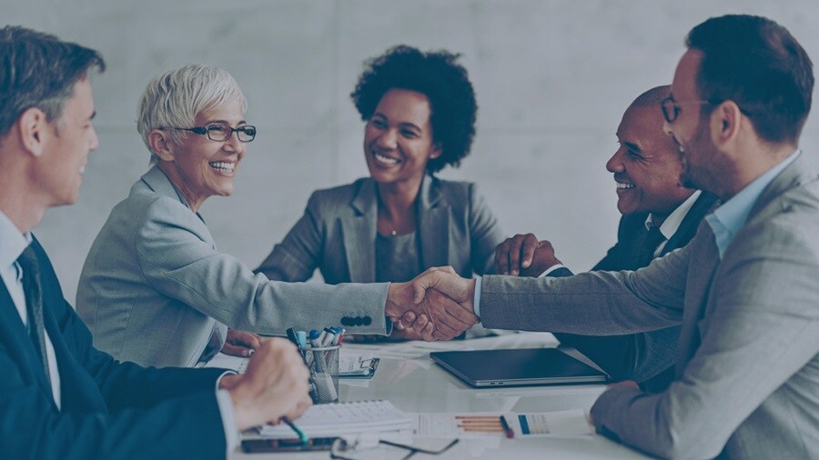 Group of people having a conference meeting