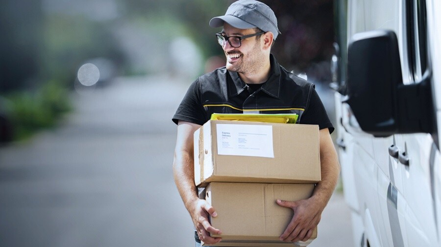 Man delivering shipments