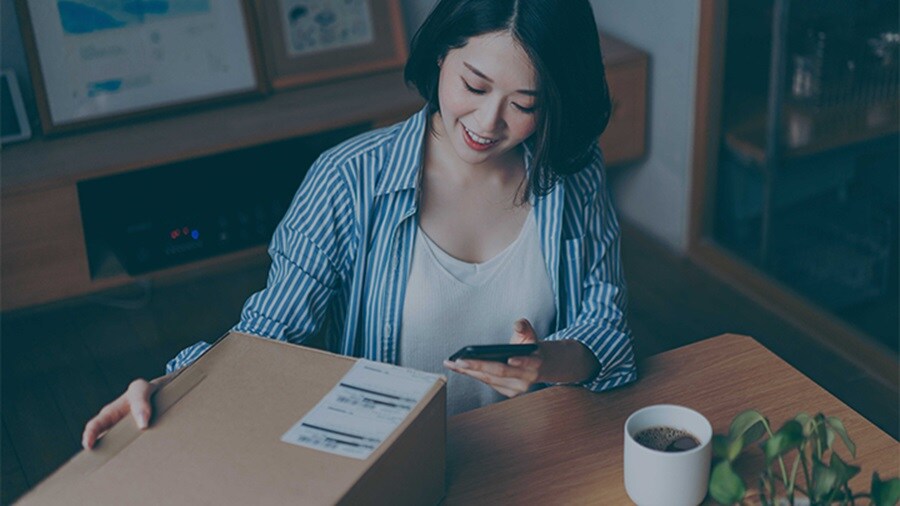 Female receiving a shipment
