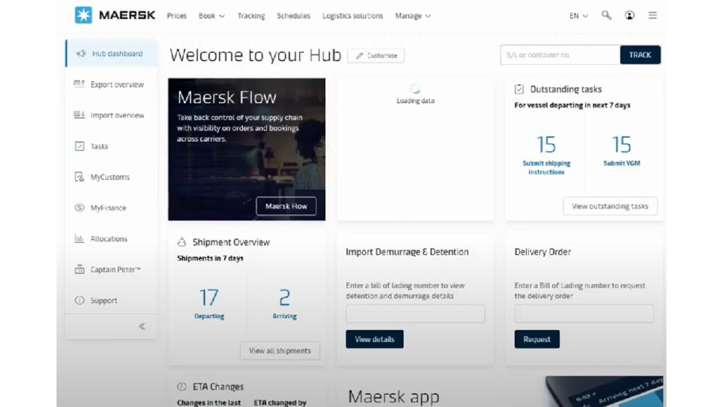 Maersk Spot D&D Simplified with MyFinance Maersk