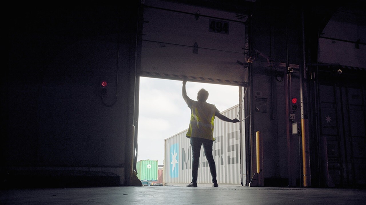 Opening warehouse shutter