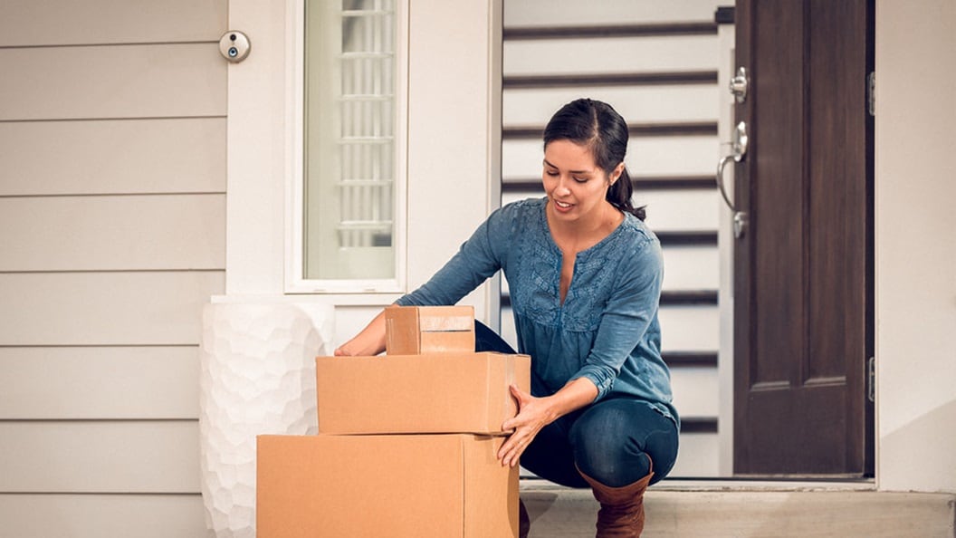 Women seeing packages