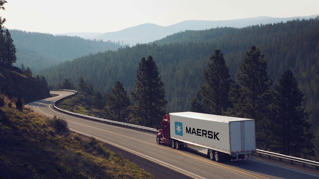 Maersk truck on a road