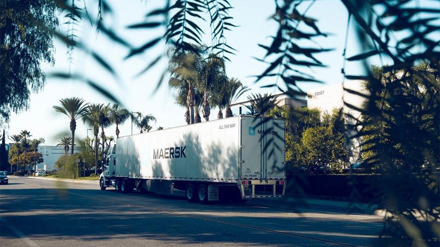 Middle Mile deliveries and warehouse images with truck
