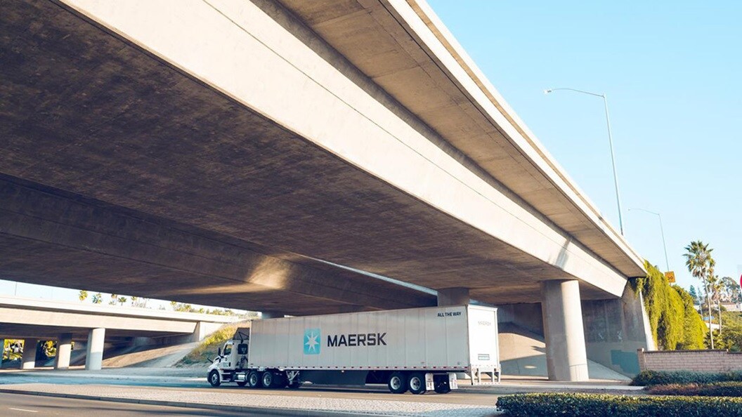 Truck with Maersk container