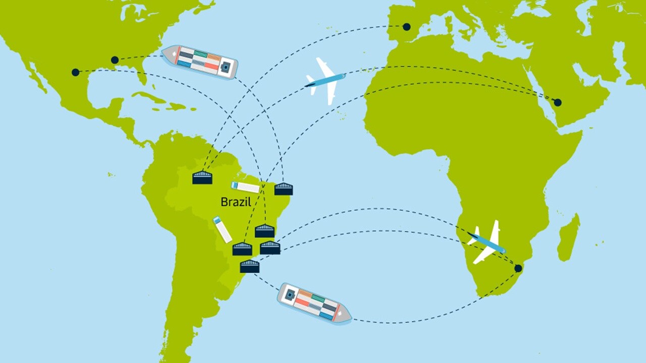 Localizações dos Armazéns da Maersk no Brasil