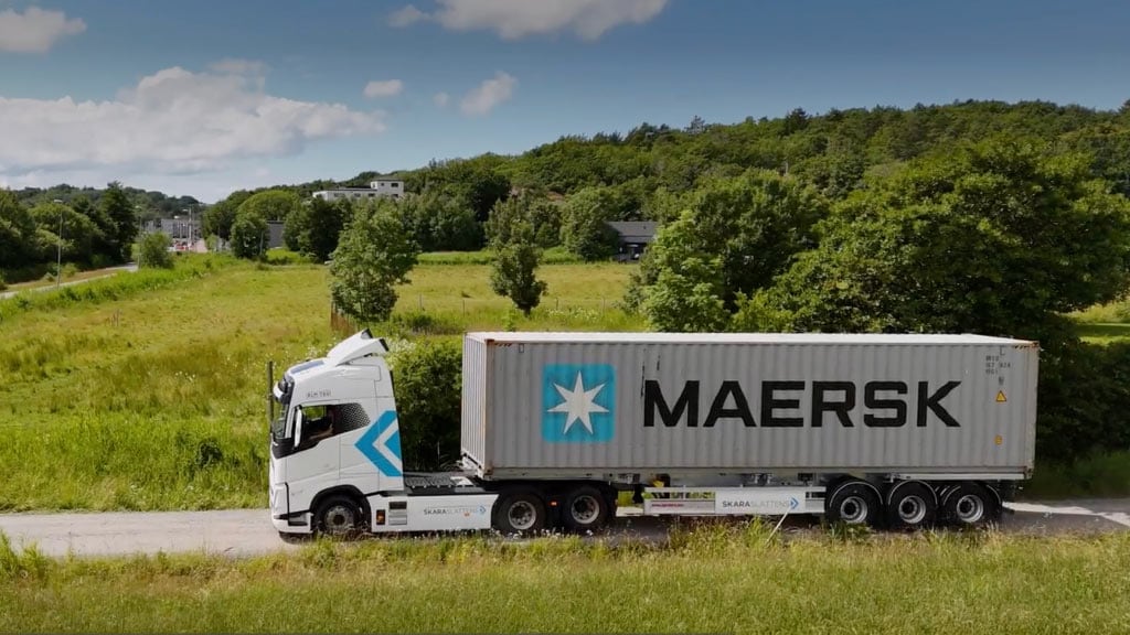 Maersk Truck driving on a road