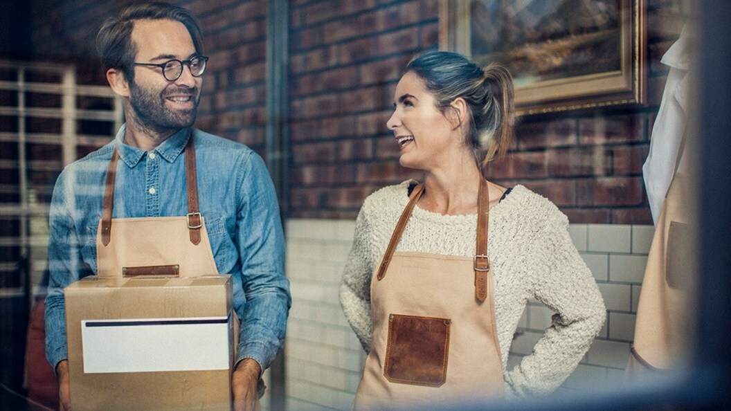 A Man and woman talking to each other