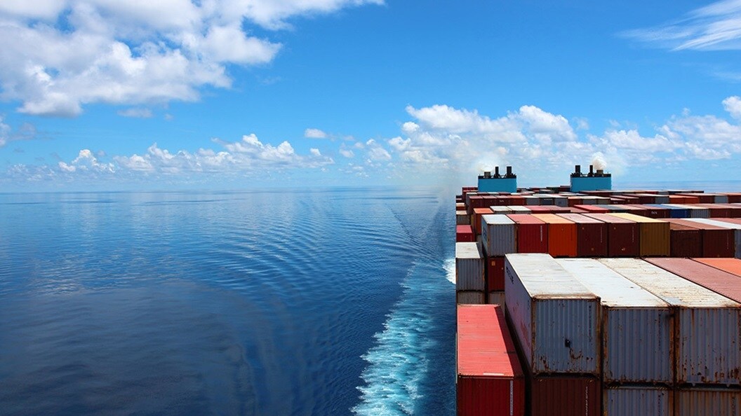 Maersk ship at the ocean