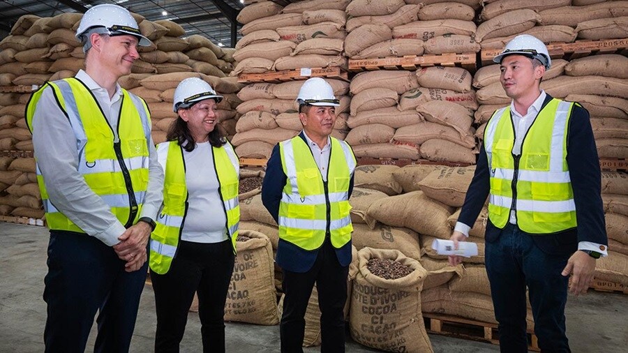 Spanning over 600,000 square feet, the warehouse has a capacity of nearly 40,000 MT of cocoa beans