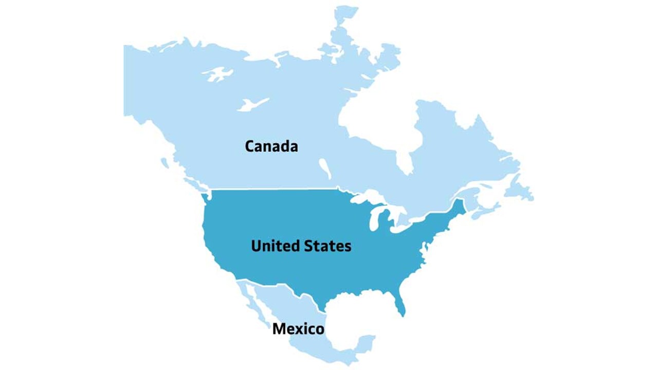 north america map