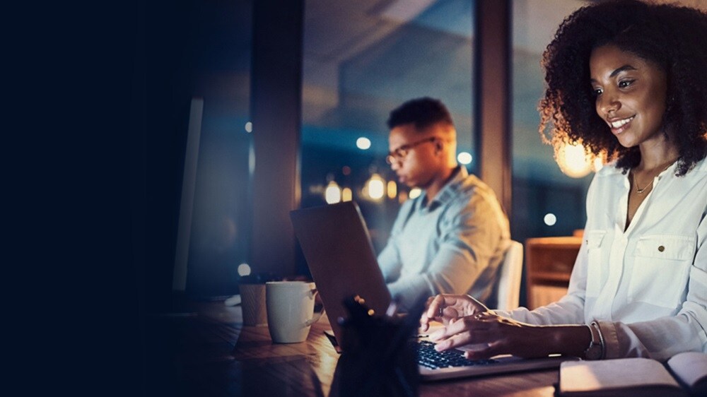 Image of two professionals working with a laptop looking for a list of documents required for AEO.