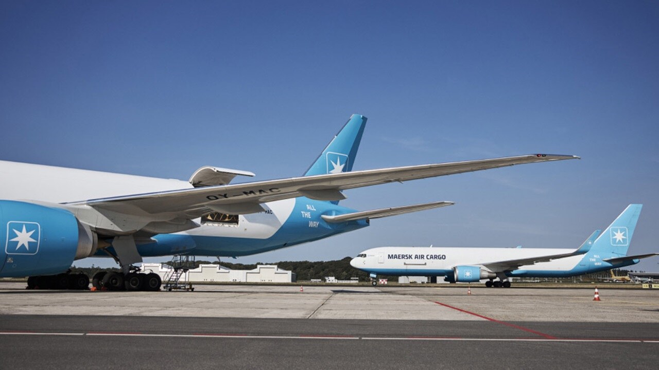 Maersk Air Cargo planes on tarmac supporting East Africa logistics network