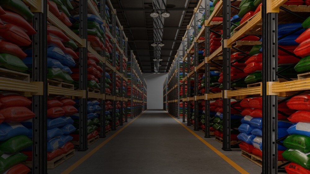 Shot of Maersk warehouse